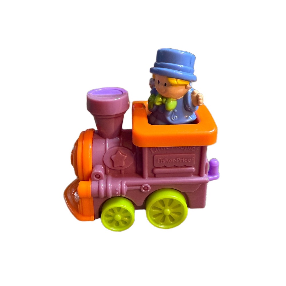 Fisher-Price Little People Purple Train Engine McDonalds Happy Meal Toy 2002